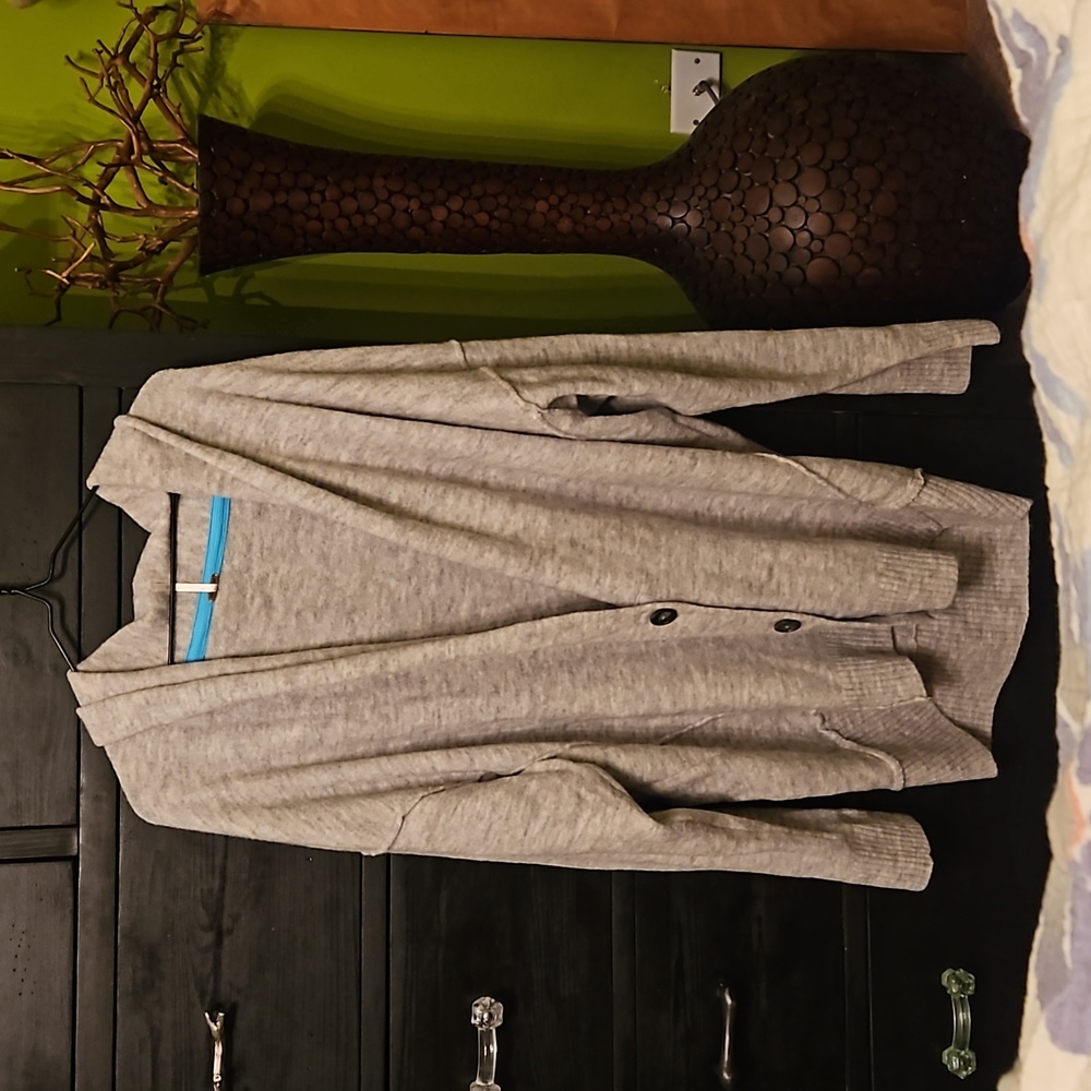 Oversized gray cardigan